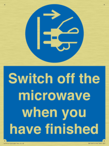 Switch off the microwave when you have finished